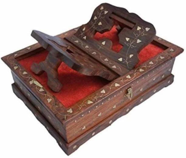ARTANDCRAFTINDIA Wooden Brown Rehal