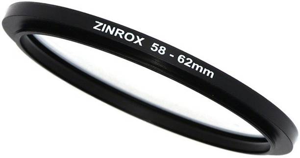 ZINROX 58-62mm Step Up Lens Filter Adapter Ring - Set of 1 Piece - Allows You to Fit Larger Size Lens Filters on a Lens with a Smaller Diameter - Size : 58-62mm Ring Adapter Step Up Ring