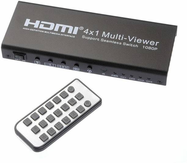Tobo Digital HDMI 4x1 Quad Multi-Viewer Seamless Switcher with 5 Different Display Media Streaming Device
