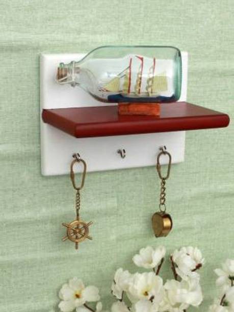 NationalArts NA2409 wooden wall shelf wall hanging wall decor mounted floating Wooden Wall Shelf