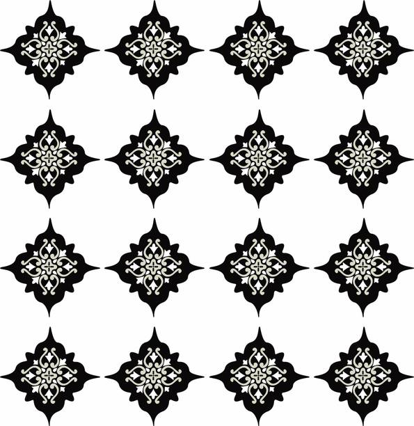 Sticker Hub 8 cm Decorative waterproof Floor sticker (16 pcs) Self Adhesive Sticker