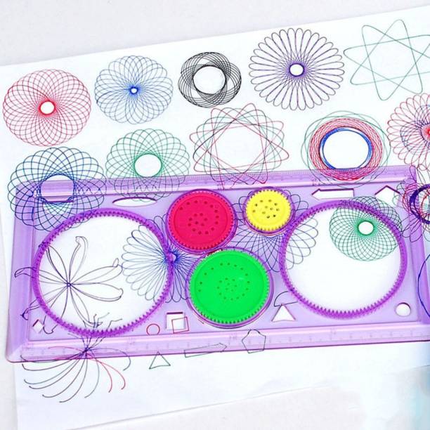 MON N MOL Ring Scale Spirograph Geometric Ruler Drafting Tools Stationery For Students Drawing Set Learning Art Sets Creative Gift For Children STENCIL Stencil