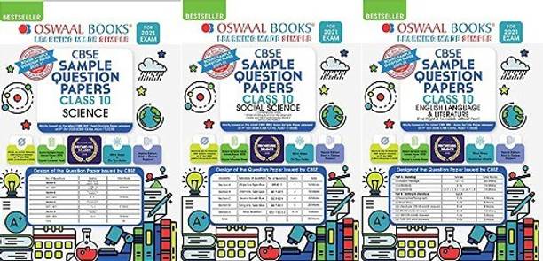Oswaal CBSE Sample Question Paper Class 10 ENGLISH SOCIAL SCIENCE AND SCIENCE COMBO