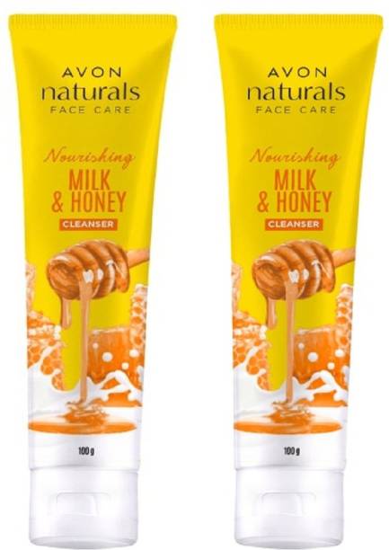 AVON Naturals Honey & Milk Nourishing Cleanser , 100 g Each (Set of 2)