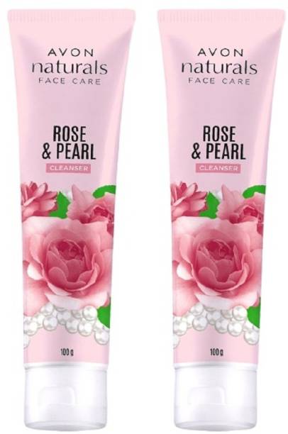 AVON Naturals Rose & Pearl Cleanser 100g Each (Set of 2)