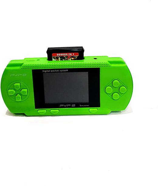 Clubics Latest PVP2 8Bit - Kids Video Game (Green) 1 GB with Contra, Super Mario Limited Edition