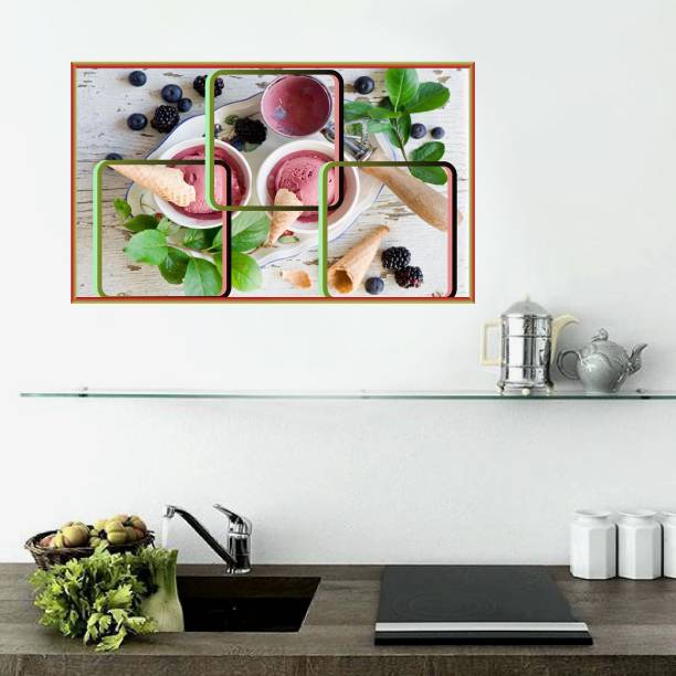 Burhani Decor 50 cm Waterproof kitchen wallpaper/poster for deorate your kitchen (pvc vinyl multicolor) Self Adhesive Sticker