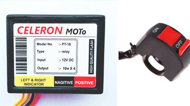 CELERON Front, Side, Rear Flasher Indicator Light for Universal For Bike, Yamaha, KTM, Bullet, Royal Enfield, Bajaj, Suzuki R15, Pulsar 200NS, Ninja 250, Pulsar 135 LS DTS-i, Pulsar 150