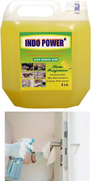 INDOPOWER Disinfectant Sanitizer Spray ANTI GERM CLEAN (QUICK REMOVES GERM) Lemon 5ltr.