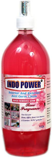 INDOPOWER Disinfectant Sanitizer Spray ANTI GERM CLEAN (QUICK REMOVES GERM) ROSE 1ltr.