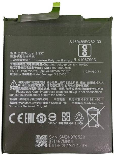 APTIVOS Mobile Battery For  Mi Redmi 6A (BN37) 3000 mAh