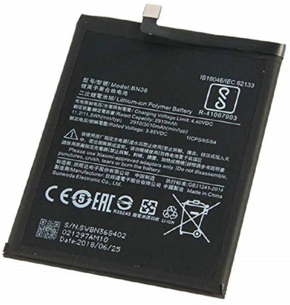 APTIVOS Mobile Battery For  Mi 6X/Xiaomi Mi A2/6A (BN36) 3010 mAh