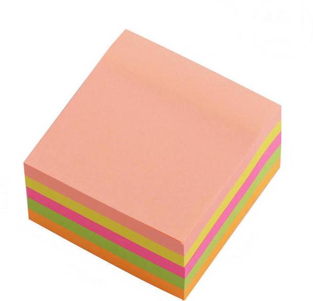 R H lifestyle Self Sticky Note ,Pack of 5 Color 400 sheets, 3 X 3-Inches Neon Color (80 Sticky Notes per color) 80 Sheets SELF STICKY NOTE, 5 Colors