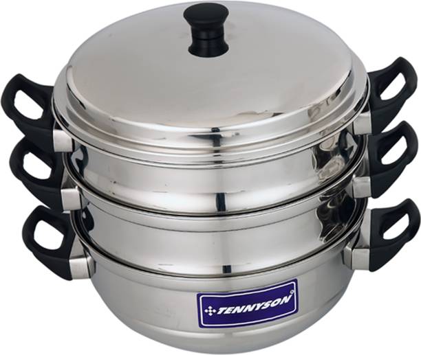TENNYSON STEAMER PLAIN MEDIUM 3 TIER Stainless Steel Steamer