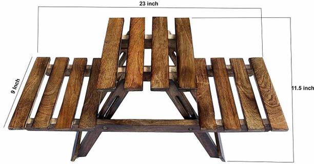 Jimkia Wooden Table, Multipurpose Fordable Table, Wooden End Table For Planter,Coffee/Mug Cup,Showpiece,Books ETC. For Home Decor Solid Wood Side Table