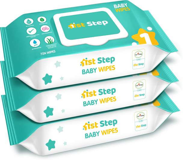 1st Step Baby Wet Wipes With Lid Enriched With Aloe-Vera And Jojoba Oil