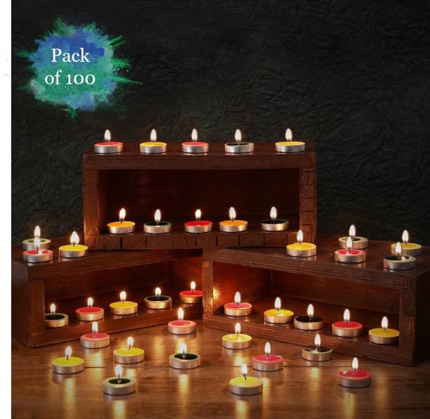 Flipkart SmartBuy 100 Pcs Multicolored Tealight Candle