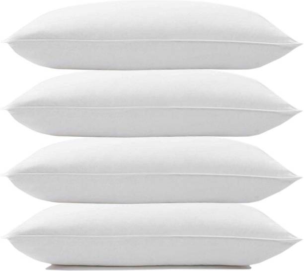 GAUZY Fiber pillow Microfibre Solid Sleeping Pillow Pack of 4