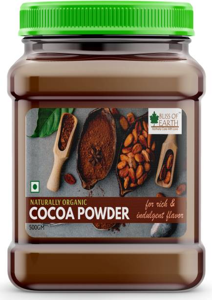 Bliss of Earth 500gm Dark Unsweetened Cocoa Powder For Chocolate Cake Baking, Shake & Smoothies Cocoa Powder