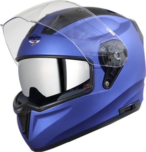 Steelbird 7Wings SA-1 Double Visor Full Face Helmet with Inner Silver Sun Shield Motorbike Helmet