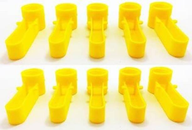 Petzlifeworld Bird Cage Drinker Cups for Any Bottle Use (Pack of 10) Caged Bird Feeder (Yellow) Pet Nursing Kit
