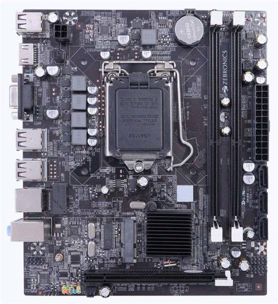 ZEBRONICS ZEB-H55-D3 LGA 1156Socket Micro-ATX Intel H55 Chipset DDR3 Motherboard for Desktop