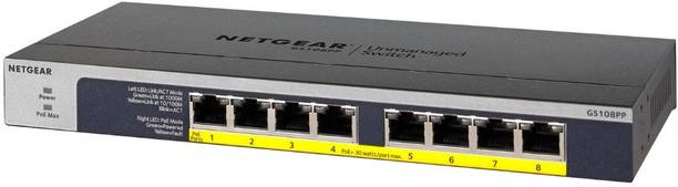 NETGEAR GS108PP-100EUS 8 Ports 1000 Mbps Unmanaged Netw...