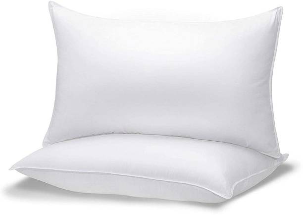 GAUZY Cotton Solid Sleeping Pillow Microfibre Solid Sleeping Pillow Pack of 2