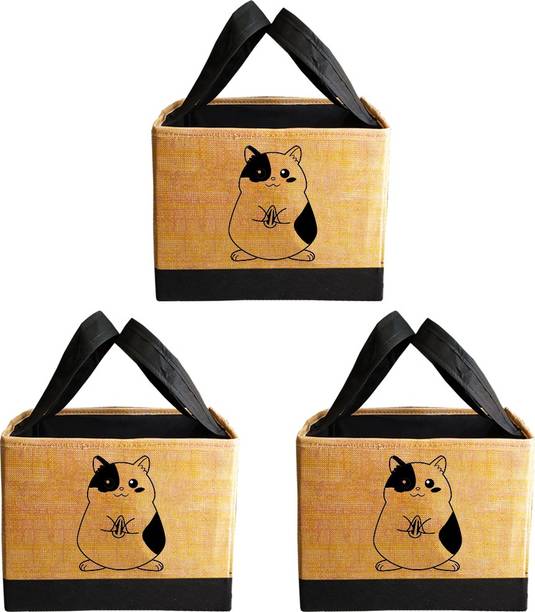 PrettyKrafts Toys storage Box, Storage organizer for kids, Jute Storage Box