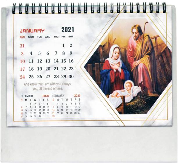 VR Creatives Jesus Christ The Son of God Desk Table Top Office Calendar and Planner 2021 2021 Table Calendar