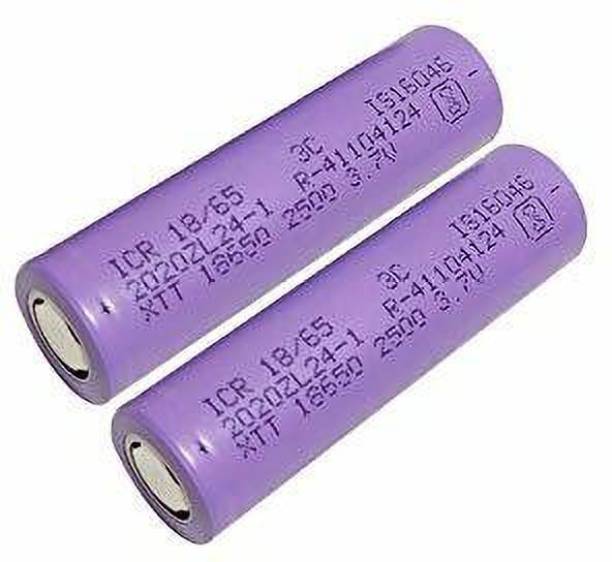 UT 2 Pcs 2500 mAh Rechargeable Lithium Ion 18650 Cell 3.7V 3C DIY Mobile Charging Power Bank (not AAA or AA)  Battery