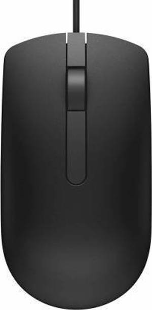 Black MS116 Wired Ambidextrous Optical Mouse