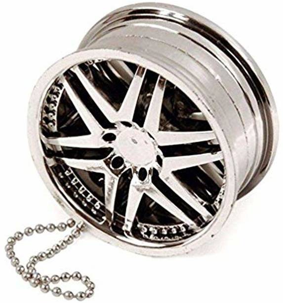 AVEU Alloy Wheel Silver Style Hanging Car Air Freshener Gel Perfume for-All Car Air Purifier