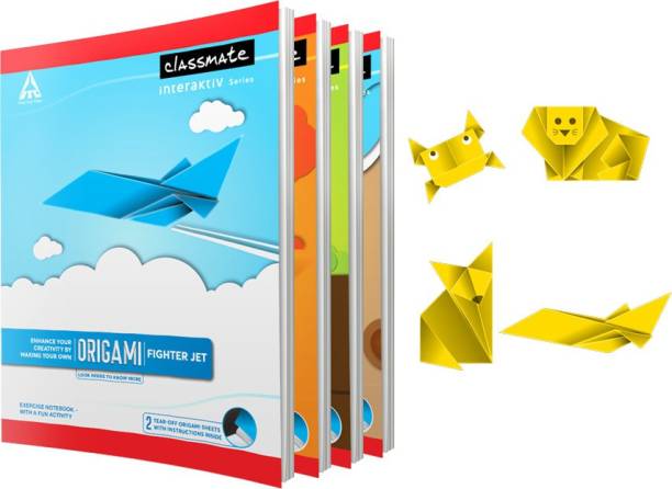 Classmate Origami 24 x 18 cm Book-size Notebook Single Line 172 Pages