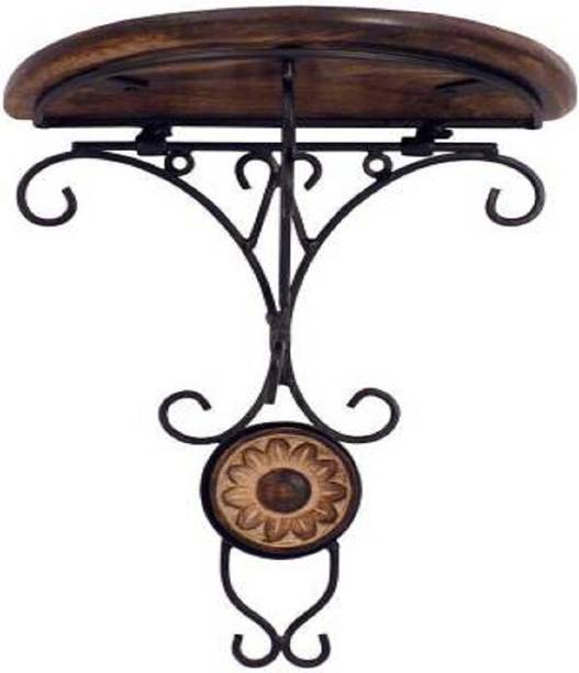 Fleurs De Rocaille Wooden Wall Shelf