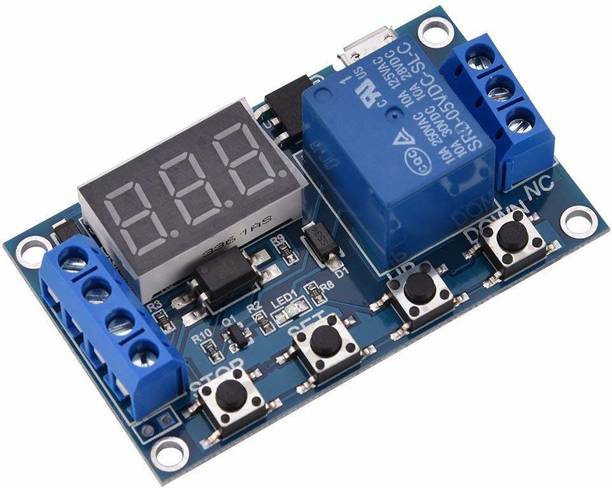 shockley electronics Timer Module , Timer Relay, DC 6-30V 1 Channel Relay Module Switch Trigger Time Delay Circuit Timer Cycle Adjustable Electronic Components Electronic Hobby Kit