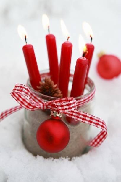 AuraDecor Pack of 50 Red Celebration Candles , Christmas Candles, Valentine Candles, Dinner Candles House Hold Candles, Daily Use Purpose Candle