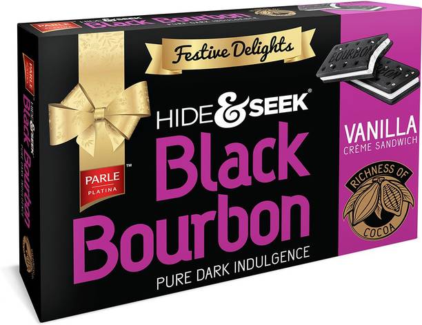 Hide & Seek Black Bourbon Vanilla Creme Cream Sandwich Biscuit