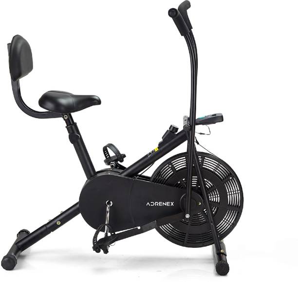 Adrenex by Flipkart AIRBIKE110BS Exercise Bicycle with Moving Handles and Back Support Dual-Action Stationary Exercise Bike
