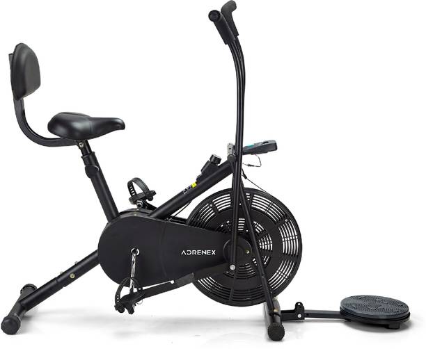 Adrenex by Flipkart AIRBIKE110BST Exercise Bicycle with Moving Handles, Back Support and Twister Dual-Action Stationary Exercise Bike