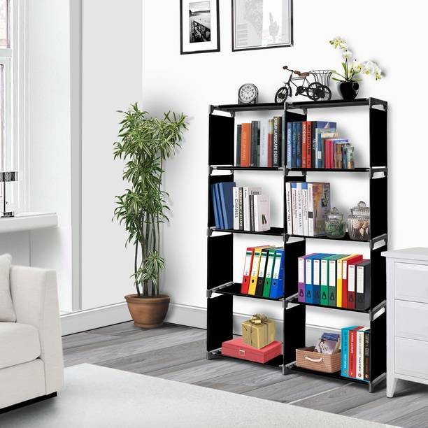 octavic Plastic 10 Shelf Book Organizer Plastic Open Book Shelf