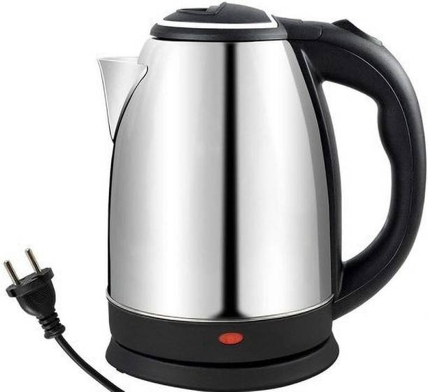 JIYA TAKEN Stainless Steel Kettle for Hot Water Tea Coffee Maker Milk Boiler with Plastic Handle Electric Kettle (2 L, Silver) Electric Kettle