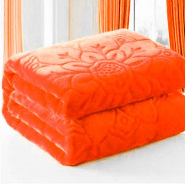 AUBORON Self Design Double Mink Blanket for  Mild Winter