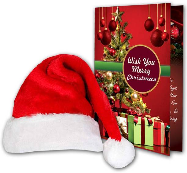 Midiron Christmas Gift, Santa Cap with Christmas Wishes Card for Christmas Gift for Friends & Relative Cotton Gift Box