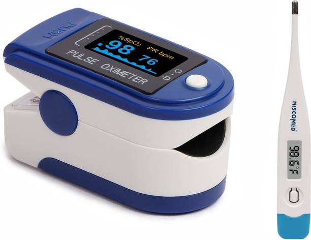 NISCO PULSE OXIMETER WITH DIGITAL THERMOMETER HEALTH CARE APPLIANCE COMBO. Pulse Oximeter