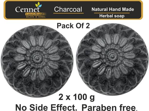 CENNET Natural Handmade Charcoal Soap For Anti Wrinkle , Acne , Blackheads , Natural Detox Face Soap For Men & women Skin Whitening Face & Body Soap