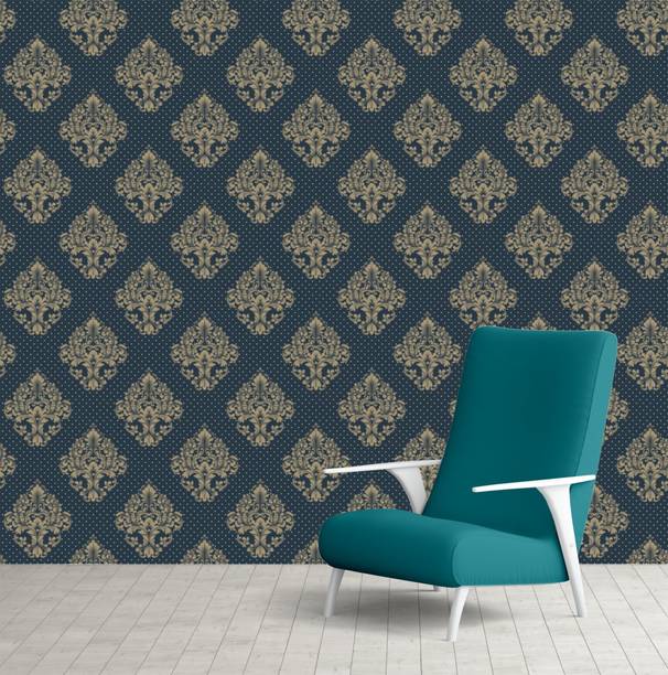 DWELLSINDIA Decorative Blue Wallpaper