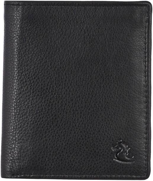 KARA Men Casual, Formal, Casual, Travel, Trendy Black Genuine Leather Wallet