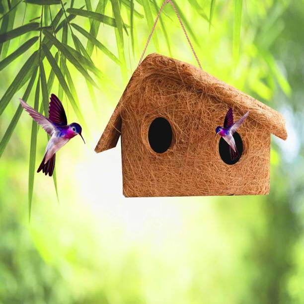 LIVEONCE Double Coir house organic coir bird nest for bird -STRONG Bird House