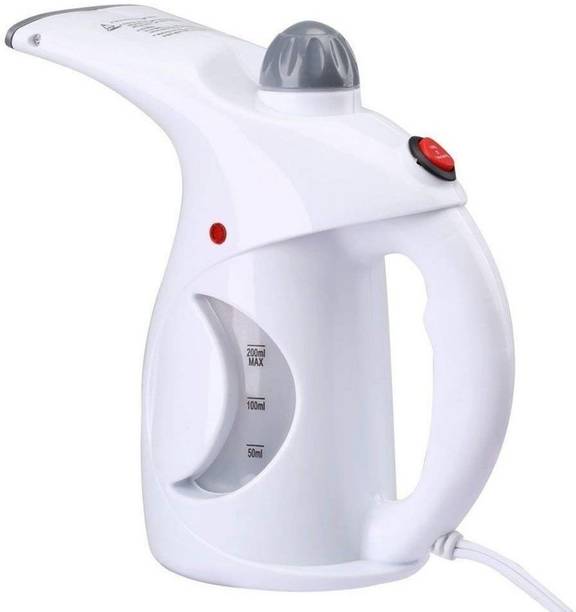 EUROS Portable Handheld Garment Iron with Fabric Steam Brush Cum Vapor Facial Steamer for Home and Travel (White) 180 W Garment Steamer